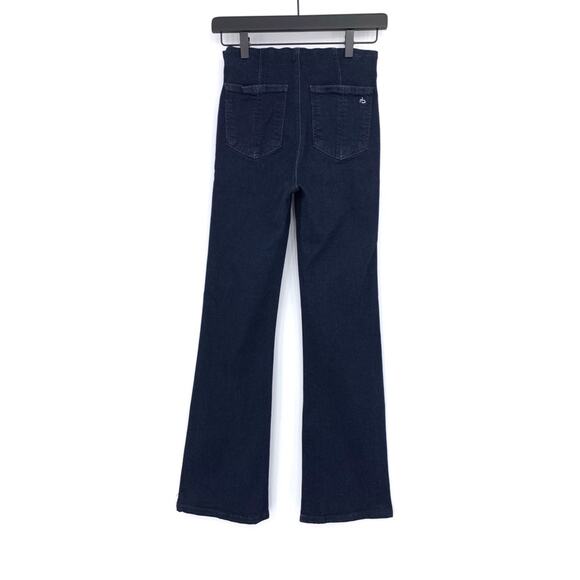 RAG & BONE Nina High-Rise Flare Jean Blue Denim XS - Picture 7 of 9